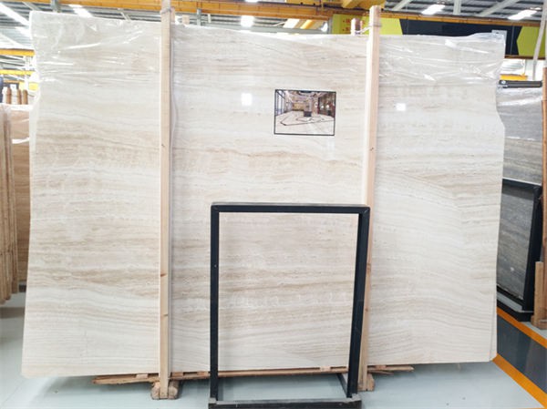 Iran Super white travertine filled and polished Iran Super white travertine filled and polished
