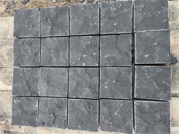 natural cleft top side zhangpu black basalt cubes - natural cleft top side zhangpu black basalt cubes -